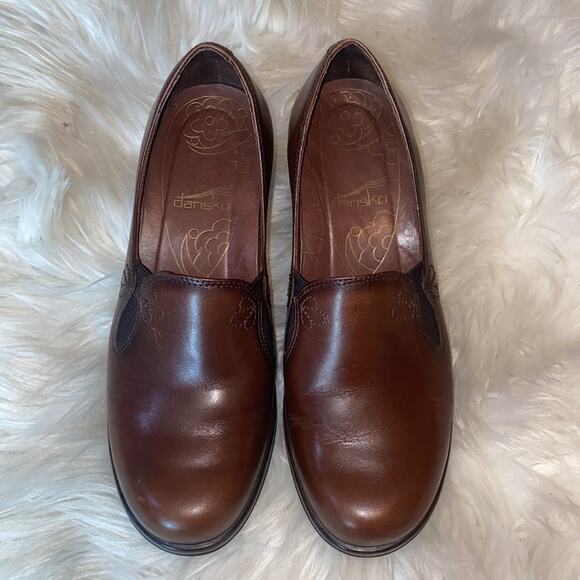 Dansko Beth Leather Pump Clog Heels 37 / 7 - Picture 3 of 10